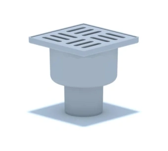 Трап вертикальный нерегулируемый АНИ Пласт TA5204 выпуск 50 мм с решеткой из пластика 100х100 мм