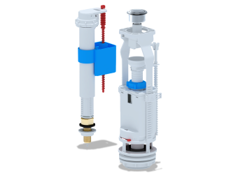 Набор с нижней подводкой АНИ Пласт WC8540C 3/8 дюйма с латунным штуцером кнопка хром