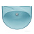 Раковина Santeri Вест с переливом б/о голубой 131118S0601B0