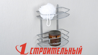Полка овальная 2-х этажная хром Fixen FX-720-2