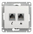 Glossa Бел Розетка TV+RJ45, кат.5E