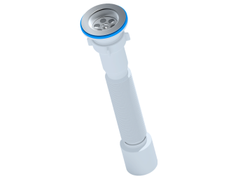 Сифон для мойки АНИ Пласт G105 1 1/2 дюйма 50 мм гофрированный 350-760 мм