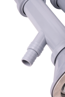 Cифон для мойки АНИ Пласт F серия F7500S 3 1/2 дюйма 40 мм двойной смещенный с гибким переливом и отводом для стиральной машины