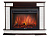 Портал Firelight Scala 25 камень сланец скалистый белый, шпон тёмный дуб