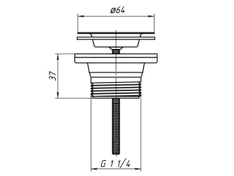 Выпуск АНИ Пласт M200 1 1/4 дюйма с нержавеющей сеткой