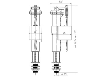 Арматура нижняя АНИ Пласт WC5510 штуцер пластик 1/2 дюйма
