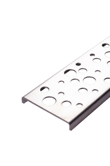 Трап линейный пластиковый АНИ Пласт TLQ1365M DN40 с сухим затвором и матовой решёткой Бриз 650х62 мм