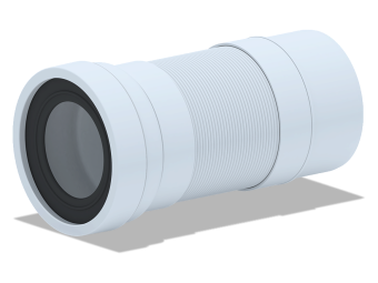 Удлинитель гибкий для унитаза АНИ Пласт K721R выпуск 110 мм 310-840 мм