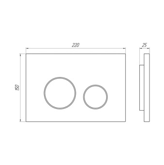Клавиша смыва для скрытой инсталляции унитаза, АНИ Пласт, круглая, матовый хром, WP1311