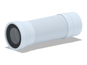 Удлинитель гибкий для унитаза АНИ Пласт K731R выпуск 110 мм 365-1085 мм