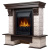 Портал Firelight Forte Classic камень белый, шпон темный дуб