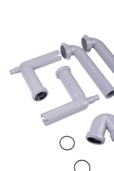 Cифон для мойки АНИ Пласт F серия F3520 1 1/2 дюйма 40 мм двойной с отводом для стиральной машины без выпуска