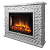 Портал Firelight Quadro 25 камень песчаник античный белый, белая эмаль