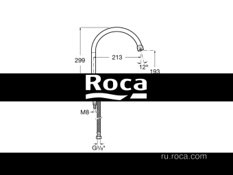 Смеситель Roca Victoria для кухни 5A8425C0M