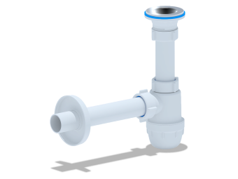 Сифон для раковины АНИ Пласт Юнг BM1003 с прямой трубой 1 1/4 дюйма 32 мм