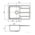 Мойка для кухни Aquaton Аманда прямоугольная с крылом латте 1A712832AD260