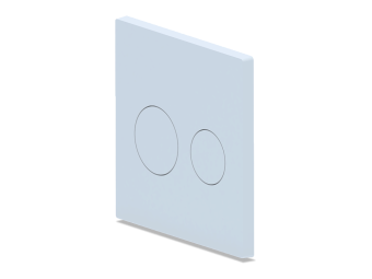 Клавиша смыва АНИ Пласт WP2400 для системы скрытой установки унитаза Компакт белая глянцевая с хромированным обрамлением круглая