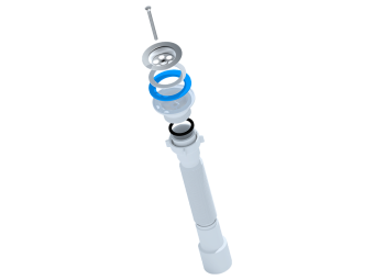 Сифон для мойки АНИ Пласт G106 1 1/2 дюйма 40/50 мм гофрированный 396-806 мм