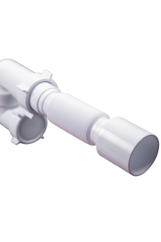 Сифон для ванны АНИ Пласт EC255 1 1/2 дюйма 40 мм клик-клак с переливом и гибкой трубой 40х50 мм