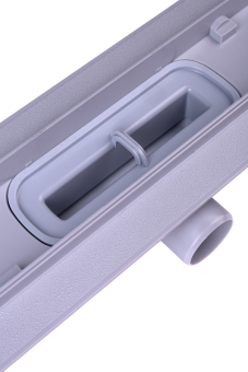 Трап линейный пластиковый АНИ Пласт TL1555G выпуск 40 мм решётка Киль глянцевая нержавеющая сталь 550 мм