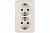 Розетка 2-ая серия "Олимп" с/з белая