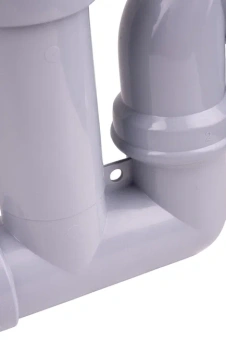 Cифон для мойки АНИ Пласт F серия F5345S 3 1/2 дюйма 40 мм смещенный с гибким переливом и отводом для стиральной машины