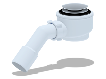 Сифон для душевого поддона АНИ Пласт E411CLG 1 1/2 дюйма 50 мм клик-клак гриб с переходной трубой 45 градусов 40х50 мм