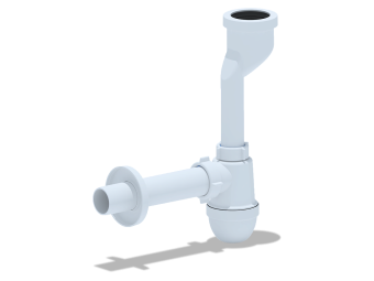 Сифон для писсуара АНИ Пласт U0104 40 мм с прямой трубой 40 мм