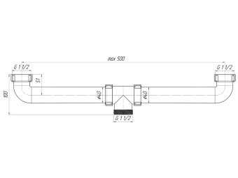 Набор АНИ Пласт L0100 для двойного сифона без выпуска