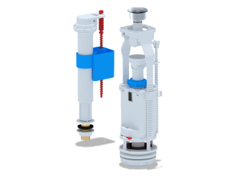 Набор с нижней подводкой АНИ Пласт WC8520C 1/2 дюйма с латунным штуцером кнопка хром