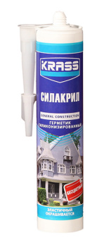 Герметик силиконизированный KRASS (Силакрил) Белый 300мл