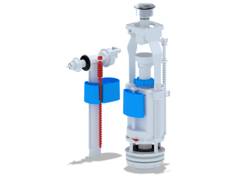 Набор с боковой подводкой АНИ Пласт WC3070M 3/8 дюйма с пластиковым штуцером двойная кнопка эконом металл