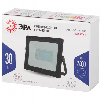 ЭРА Прожектор 30Вт светодиодный 6500К IP65
