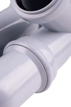 Cифон для мойки АНИ Пласт F серия F5320 1 1/2 дюйма 40 мм смещенный с отводом для стиральной машины без выпуска