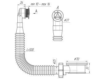Адаптерное кольцо АНИ Пласт N420SR2 с круглым вертикальным переливом 27 мм