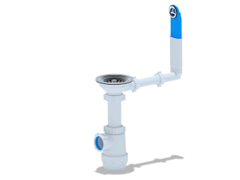 Сифон для мойки АНИ Пласт Грот A0142 3 1/2 дюйма 40 мм с жестким переливом