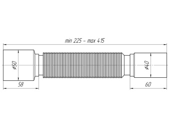 Гибкая труба АНИ Пласт K435 40х50/225-415 мм