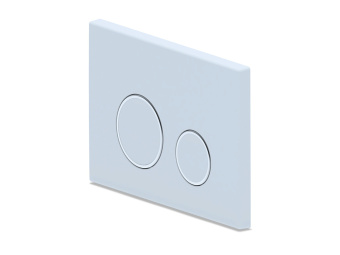 Клавиша АНИ Пласт для системы скрытой установки унитаза глянцевая белая, обод хром, клавиша белый глянец WPG2010G