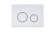 Клавиша АНИ Пласт для системы скрытой установки унитаза глянцевая белая, обод сатин, клавиша белый глянец WPG2040G