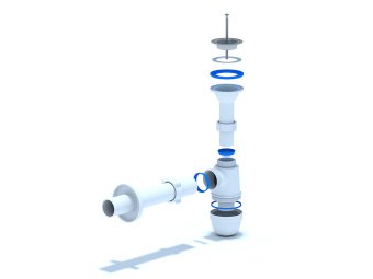 Сифон для раковины АНИ Пласт C2004 1 1/4 дюйма 40 мм с прямой трубой 40 мм