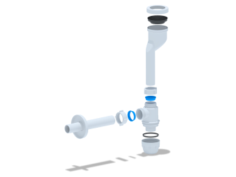 Сифон для писсуара АНИ Пласт U1003 с прямой трубой 32 мм