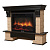 Портал Firelight Forte 30S камень бежевый, шпон темный дуб