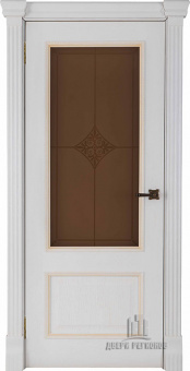 Дверь межкомнатная Гранд 1 Ромб Бронза (широкий фигурный багет)