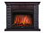 Портал Firelight Porto 30U (угловой) камень черный, шпон венге