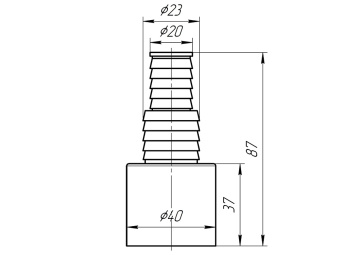 Отвод для стиральной машины АНИ Пласт M160 40 мм