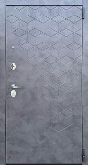 Дверь входная Космо Z, цвет Зеркало Стиль белое матовое, панель - Космо z цвет Зеркало Стиль белое матовое