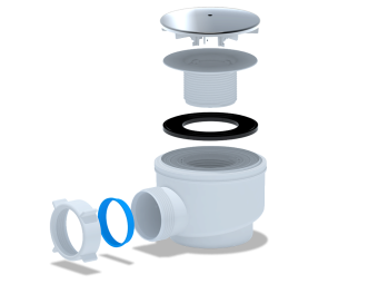 Сифон для душевого поддона АНИ Пласт E510C 1 1/2 дюйма 60 мм хром