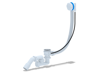 Перелив полуавтомат с регулируемым сифоном АНИ Пласт EM521 580 мм с переходной трубой 45 градусов 40х50 мм