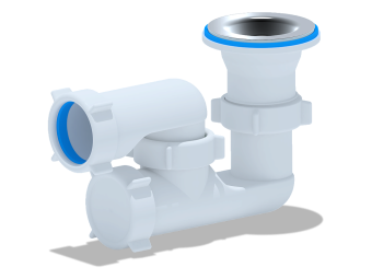 Сифон для душевого поддона АНИ Пласт E210 1 1/2 дюйма 40 мм регулируемый