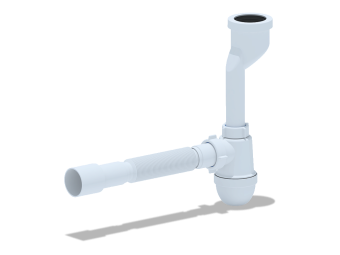Сифон для писсуара АНИ Пласт U0115 40 мм с гибкой трубой 40х40/50 мм